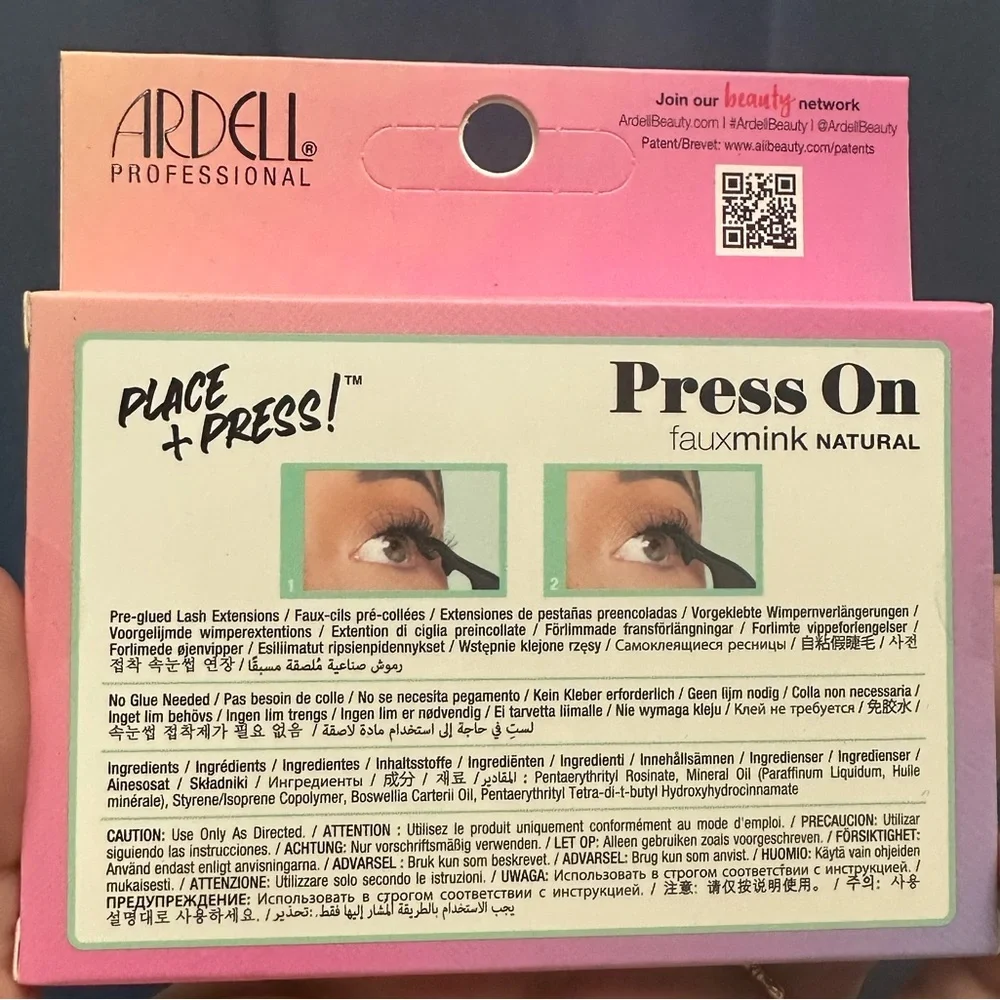 Ardell Press On Lashes Fauxmink Natural Pre-Glued Underlash Extensions - Picture 8 of 8
